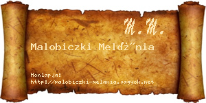 Malobiczki Melánia névjegykártya